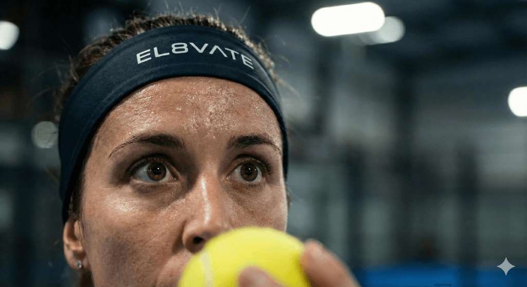 Joueur de Padel concentré
